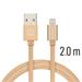 DATOVÝ KABEL SWISSTEN TEXTILE USB / LIGHTNING 2,0 M ZLATÝ