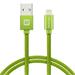 DATOVÝ KABEL SWISSTEN TEXTILE USB / LIGHTNING 2,0 M ZELENÝ