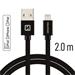 DATOVÝ KABEL SWISSTEN TEXTILE USB / LIGHTNING MFi 2,0 M ČERNÝ