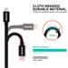 DATOVÝ KABEL SWISSTEN TEXTILE USB / LIGHTNING MFi 1,2 M ŠEDÝ