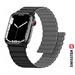 SWISSTEN ŘEMÍNEK PRO APPLE WATCH SILIKONOVÝ - MAGNETIC 38 / 40 / 41 mm ČERNO/ŠEDÝ