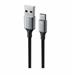 DATOVÝ KABEL SWISSTEN TEXTILE II USB / USB-C 1,5 M ČERNÝ