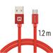 DATOVÝ KABEL SWISSTEN TEXTILE USB / MICRO USB 1,2 M ČERVENÝ