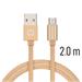 DATOVÝ KABEL SWISSTEN TEXTILE USB / MICRO USB 2,0 M ZLATÝ