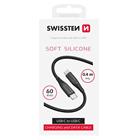 DATOVÝ KABEL SWISSTEN SOFT SILICONE USB-C / USB-C 0,4 M ČERNÝ