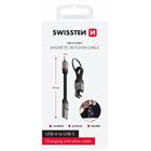 SWISSTEN MAGNETICKÝ KEYCHAIN KABEL USB-A / USB-C 9,7 CM