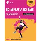 PŘEDPLACENÁ T-MOBILE TWIST SIM KARTA - 150,- Kč - ZDARMA 30 MINUT, 30 SMS A 1 GB DAT, 100,- kredit