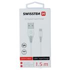 DATOVÝ KABEL SWISSTEN USB / USB-C HUAWEI SUPER CHARGE 5A 1,5M BÍLÝ