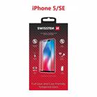 SKLO SWISSTEN FULL GLUE, COLOR FRAME, CASE FRIENDLY PRO APPLE IPHONE 5/SE BÍLÉ