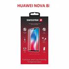 SKLO SWISSTEN FULL GLUE, COLOR FRAME, CASE FRIENDLY PRO HUAWEI NOVA 8i ČERNÉ